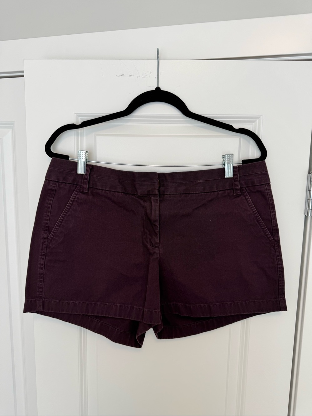 J. Crew Women's Deep Purple Chino Shorts (3.5” inseam)